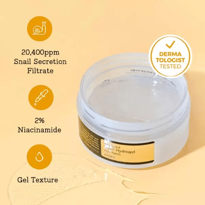 COSRX Advanced Snail Hydrogel Eye Patch 60 Patches (3.17 oz) – Wholesale (60 pcs/carton)
