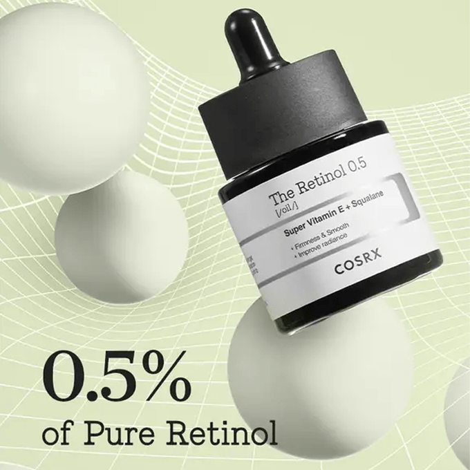 COSRX The Retinol 0.5 Oil – Super Vitamin E + Squalane (20ml) – Wholesale (60 pcs/carton)