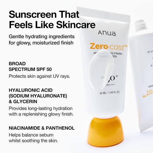Anua Zero-cast Moisturizing Finish Sunscreen 50ml - wholesale (40 pcs/carton)