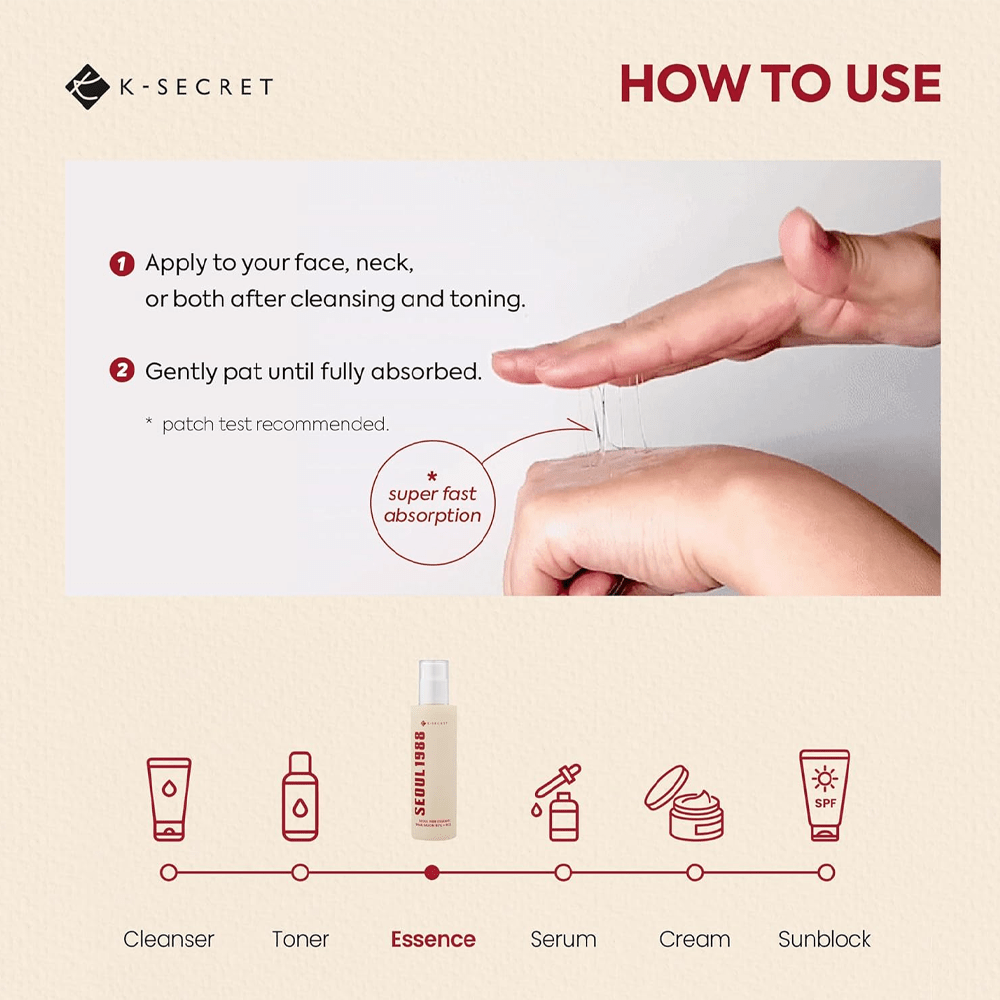 K Secret Seoul 1988 Essence Snail Mucin 97% + Rice - 100 Ml – Wholesale (54 pcs/carton)