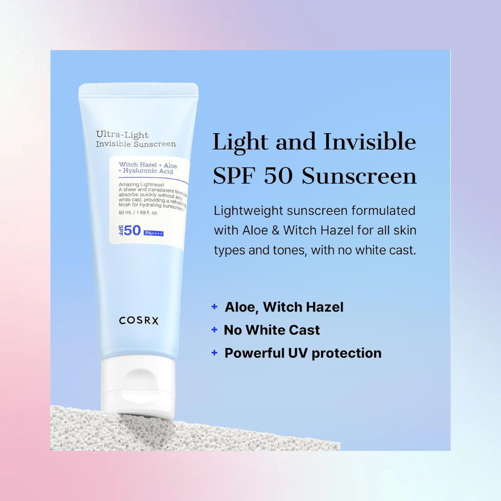 COSRX Ultra-Light Hyaluronic Acid Airy Sun Cream SPF50+ PA++++ (50ml) – Wholesale (10 pcs/carton)