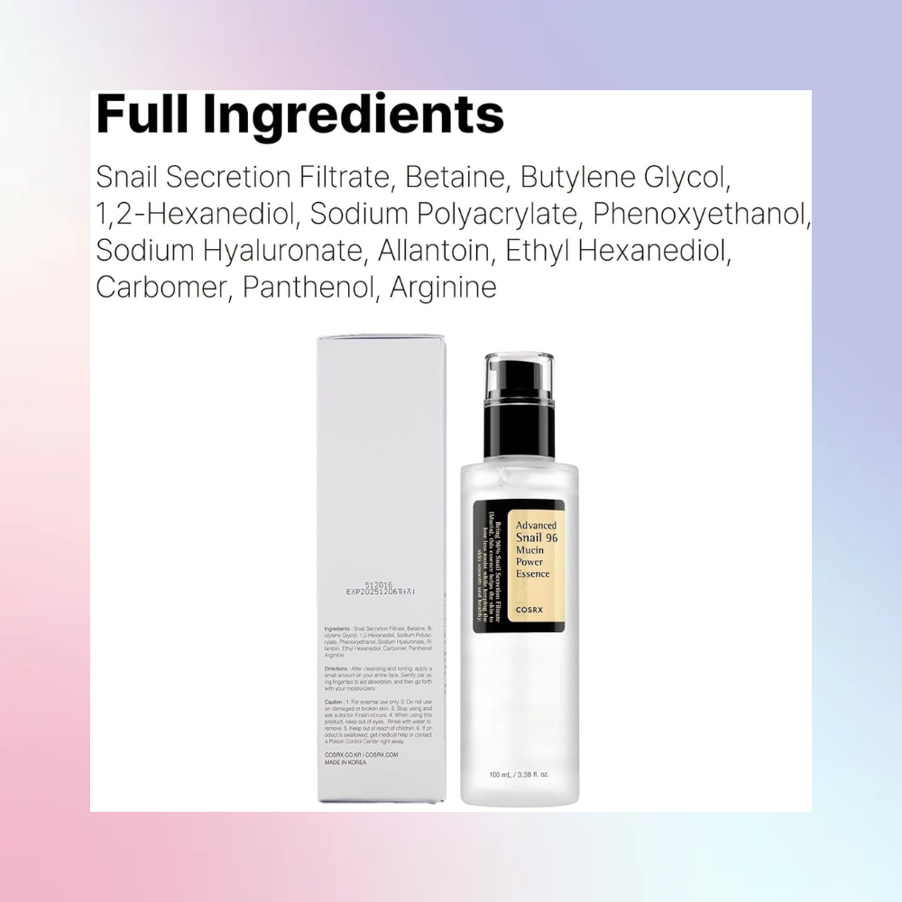 COSRX Advanced Snail 96 Mucin Power Essence 100ml – Wholesale (60 pcs/carton)