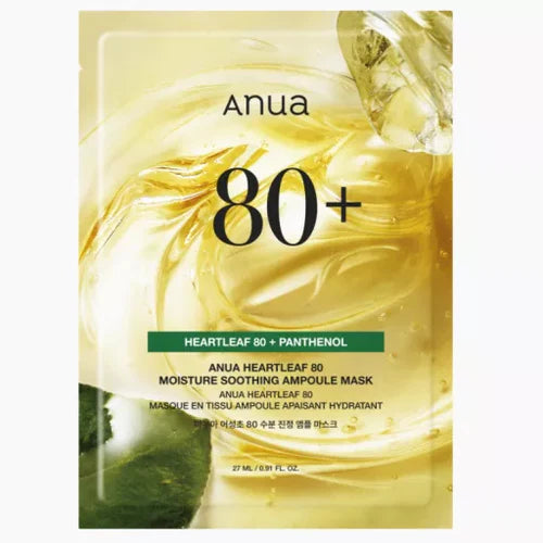 ANUA 80+ Heartleaf Moisture Soothing Ampoule Mask 27ml – Wholesale (54 pcs/carton)