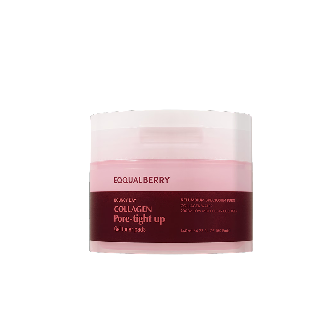 EQQUALBERRY COLLAGEN PORE-TIGHT UP GEL TONER PADS 140ml | 60pads – Wholesale (48 pcs/carton)