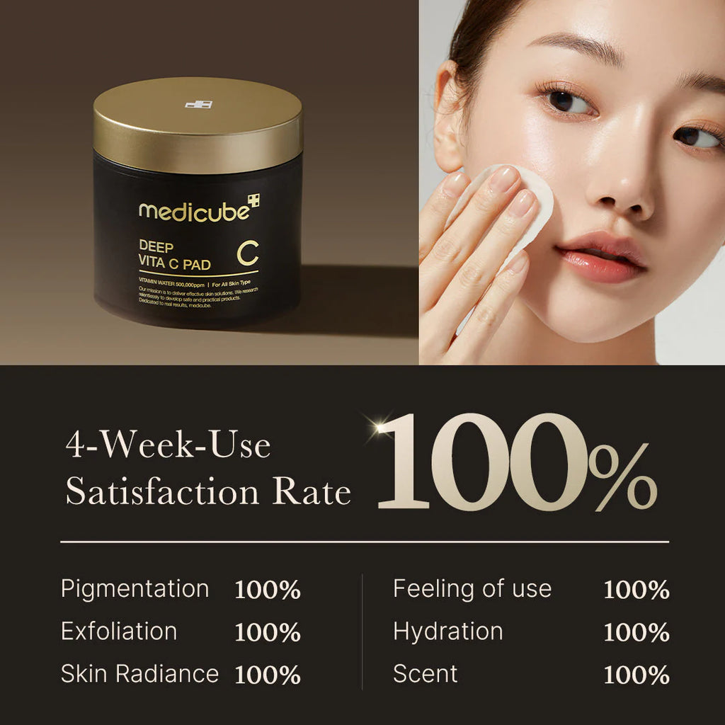 Medicube Deep Vita C Pad 70 pads | Brightening & Exfoliating Toner Pads – Wholesale (20 pcs/carton)