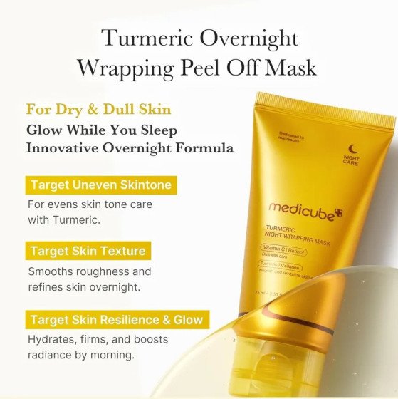 Medicube Kojic Acid Turmeric Night Wrapping Mask – Wholesale (80 pcs/carton)